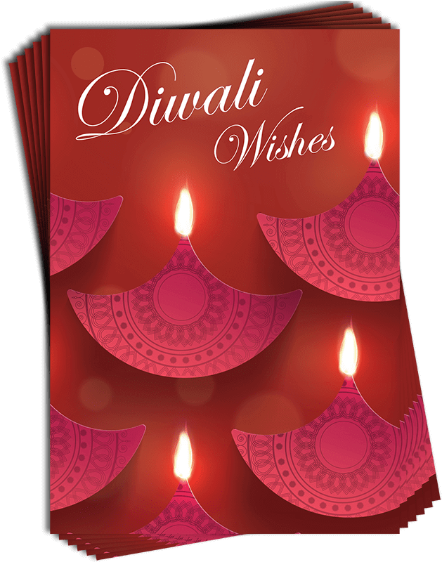 Diwali Wishes Greeting Card PNG