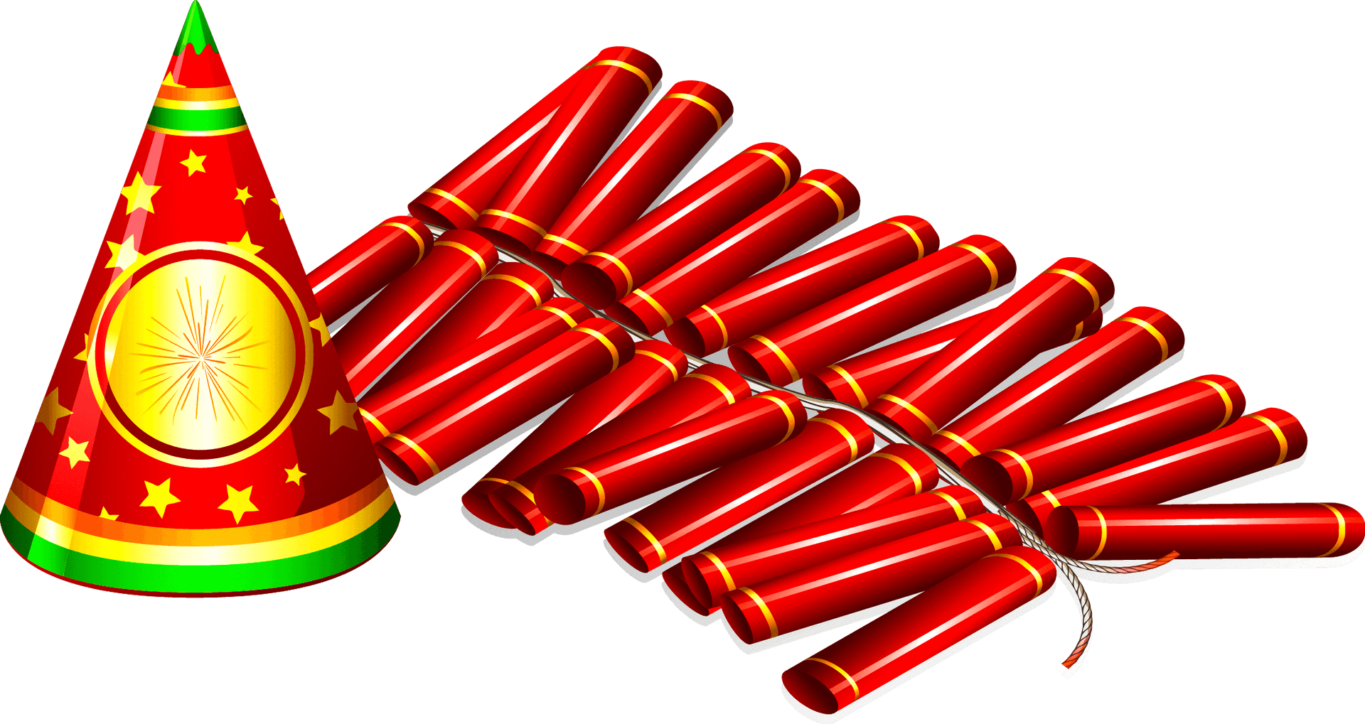 Diwali_ Firecrackers_and_ Cone PNG