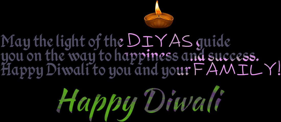 Diwali_ Greetings_ Lit_ Diya_and_ Wishes PNG