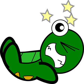 Dizzy Cartoon Turtle PNG
