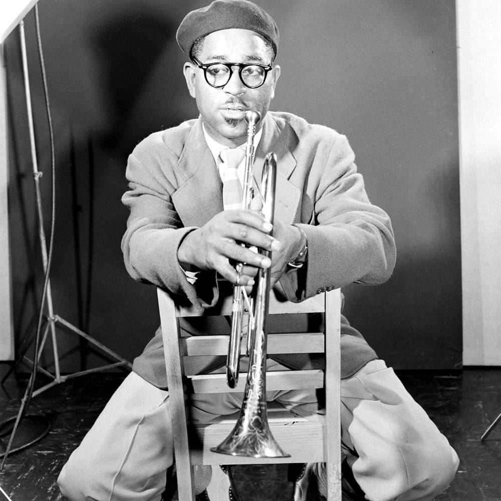 Verwirrterdizzy Gillespie, Jazz-trompeter Wallpaper