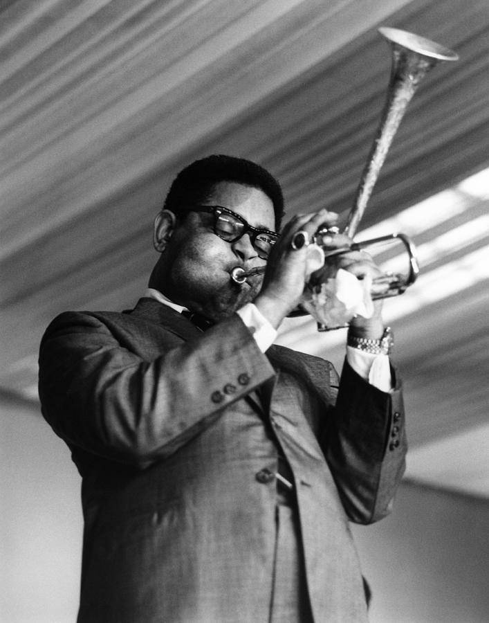 Dizzy Gillespie Playing His Trumpet. Wallpaper