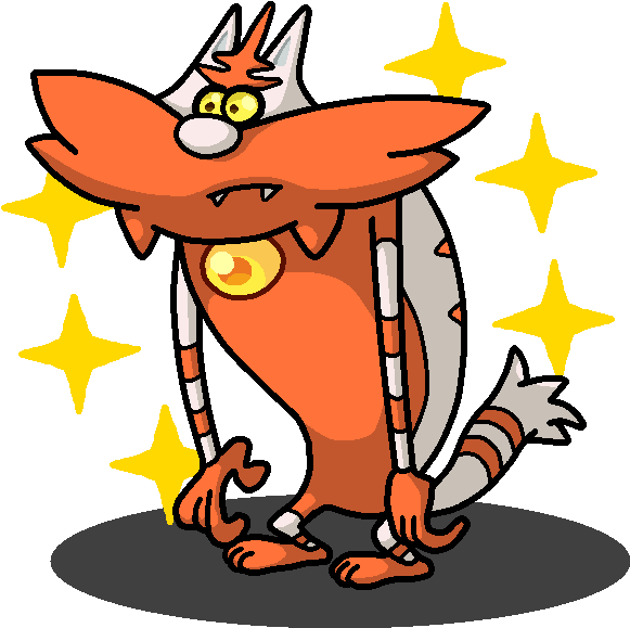 Dizzy Orange Cat Cartoon PNG