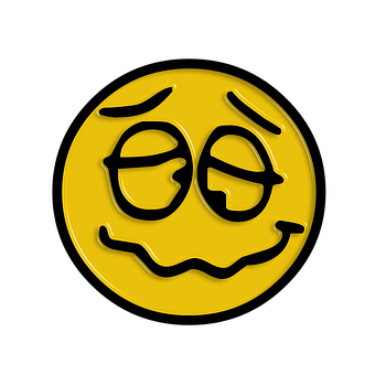 Dizzy Yellow Smiley Face PNG