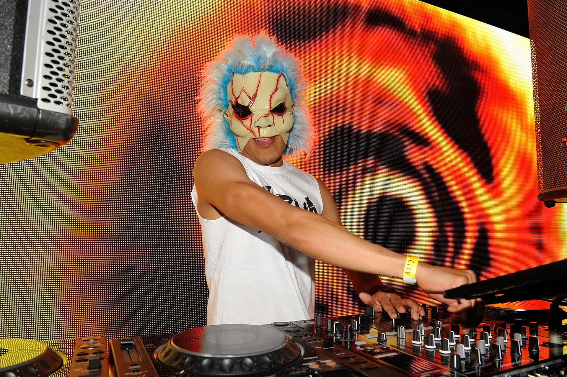 Captivating DJ Mixing at a Nightclub