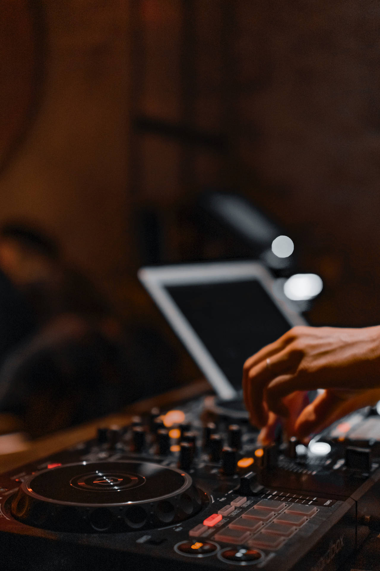 DJ Hands Music Electronic Mixer Wallpaper