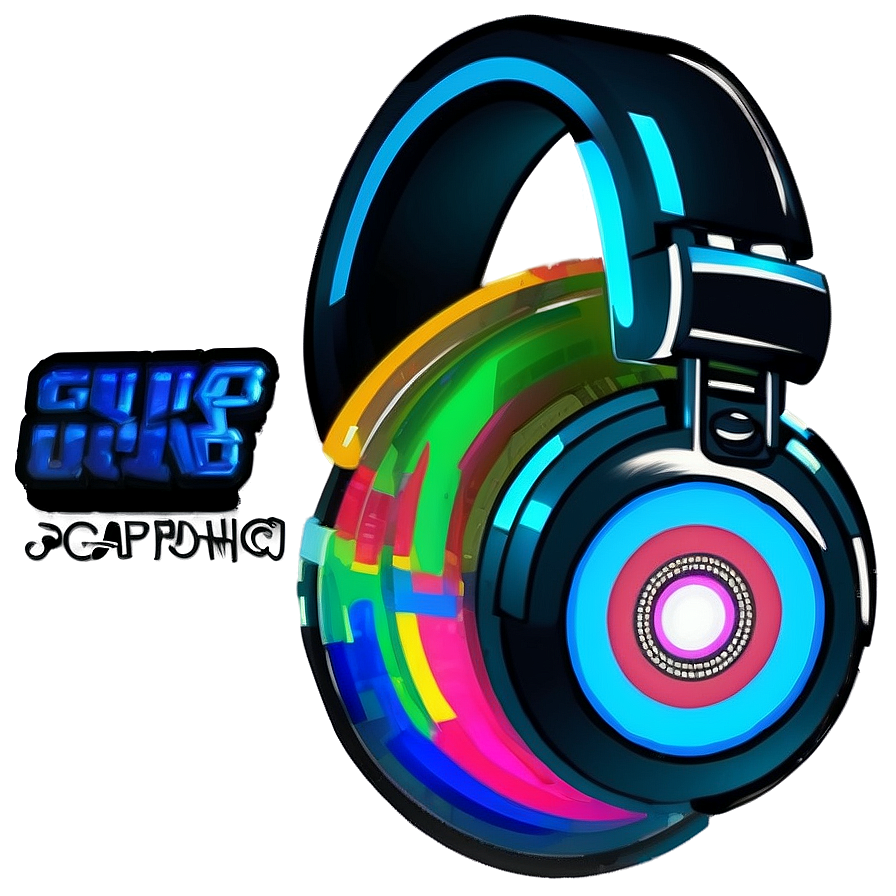 Dj Headphones Graphic Png Fjg PNG