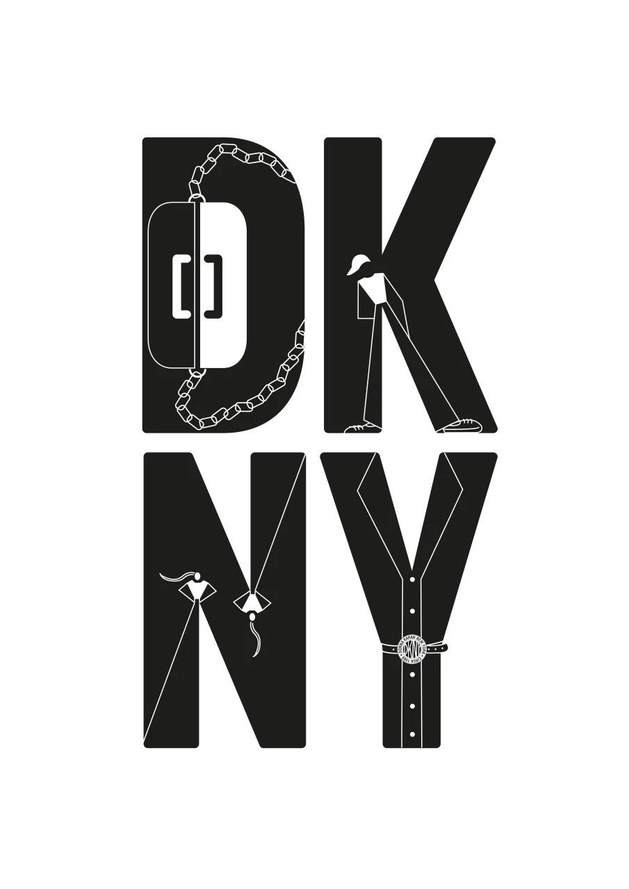 DKNY Logo Med Minimalistisk Design Wallpaper