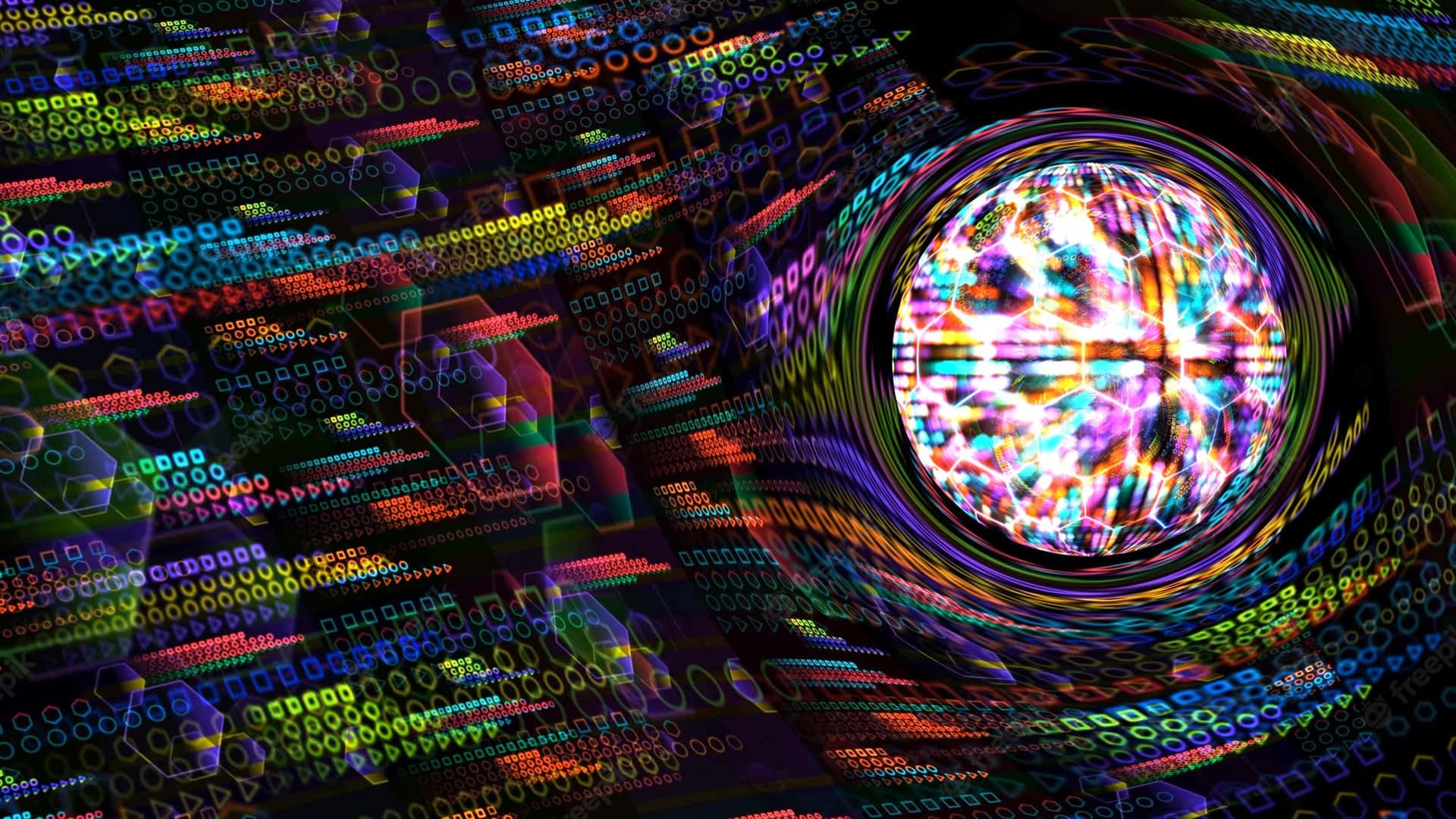 A kaleidoscope of rapidly changing visuals and emotions evoked during an intense DMT experience Wallpaper