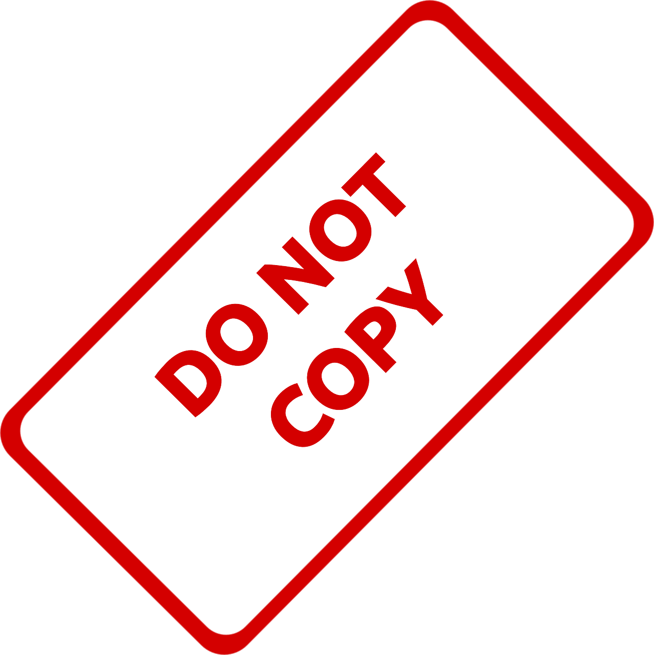 Do Not Copy Warning Sign PNG