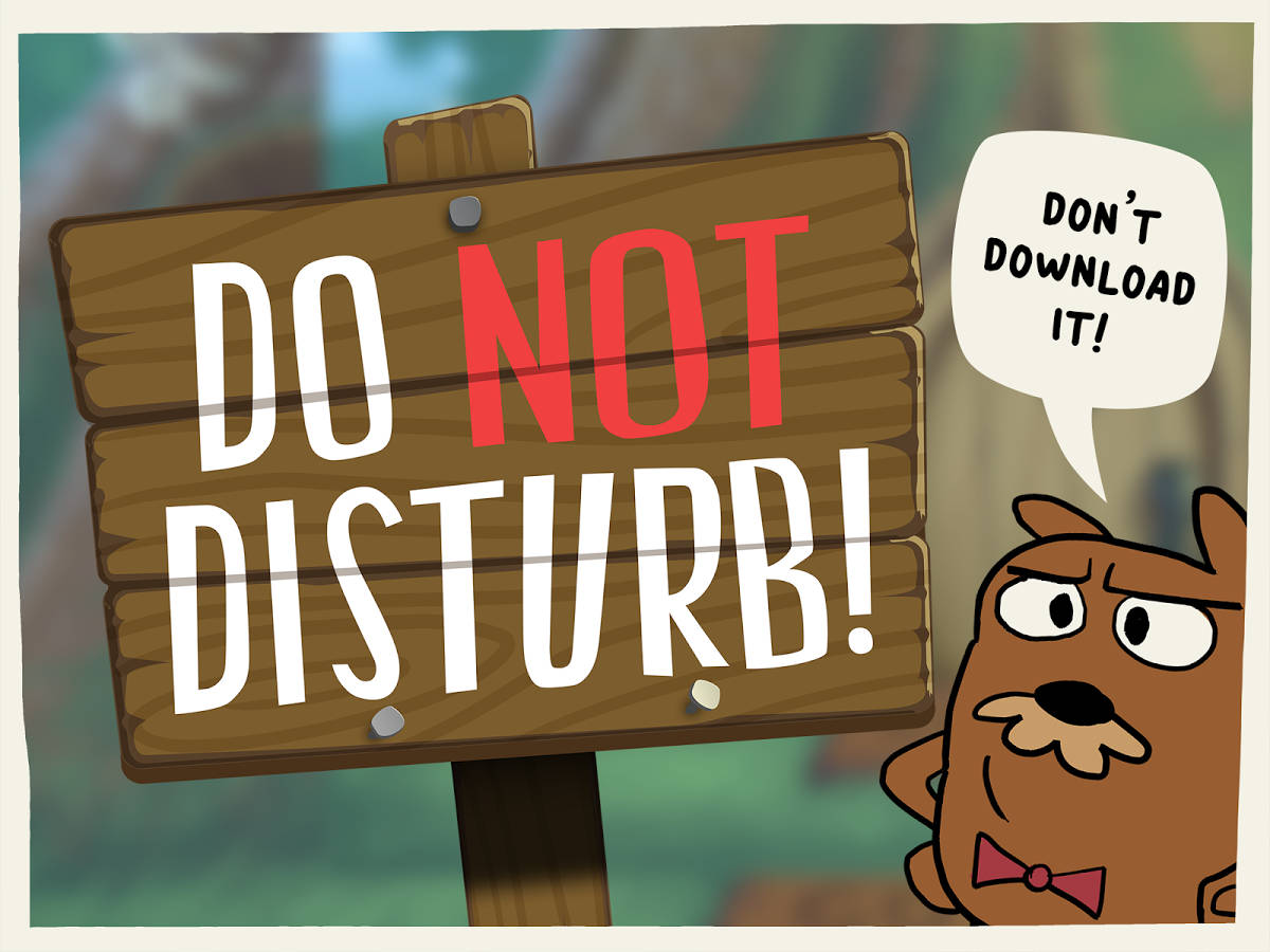 Do Not Disturb Cartoon Sign Wallpaper