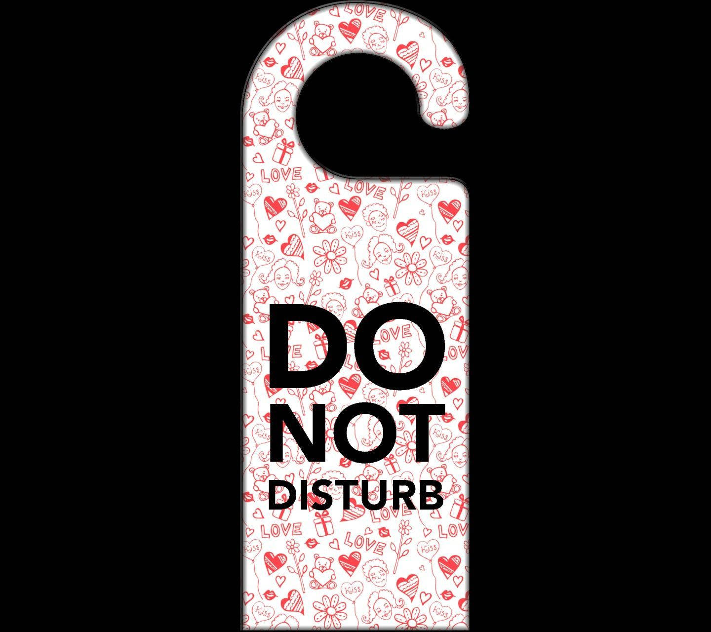Do Not Disturb Tag With Red Doodle Wallpaper
