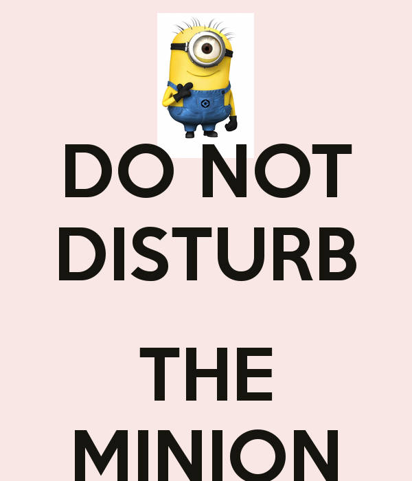Do Not Disturb The Minion Picture