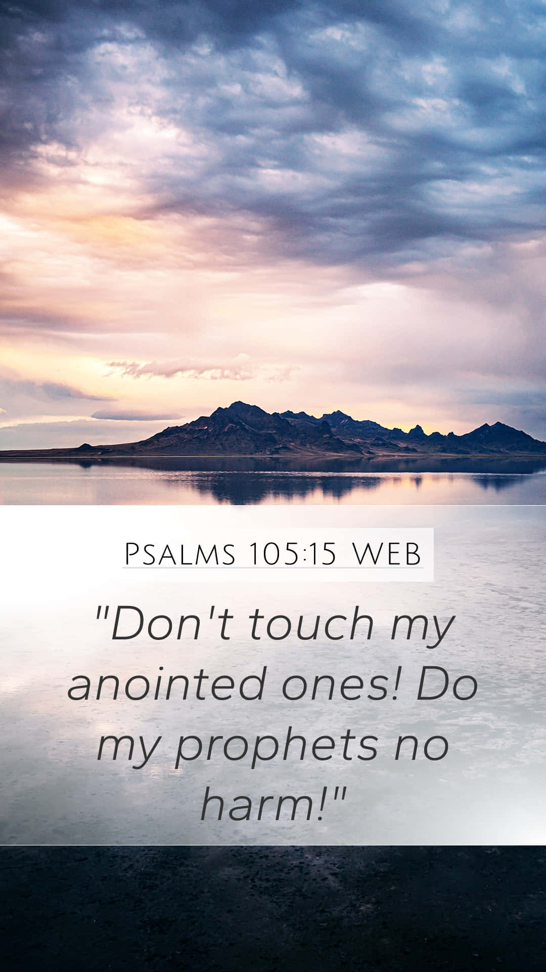 Psalm 105 Web Rør ikke mine udvalgte, min profeter lad ikke forskade. Wallpaper