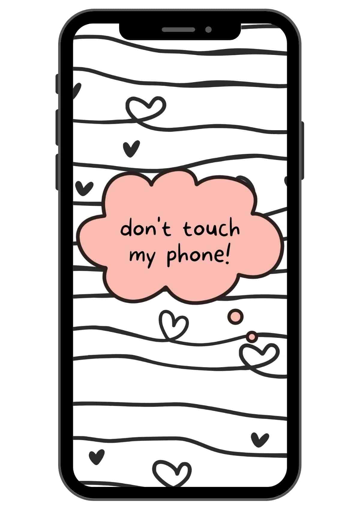 Rør ikke ved min telefon iphone tapet. Wallpaper