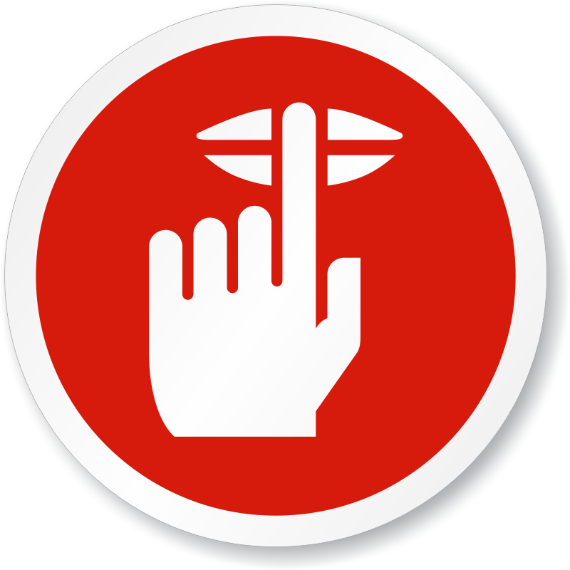 Do Not Touch Sign_ Red Background PNG