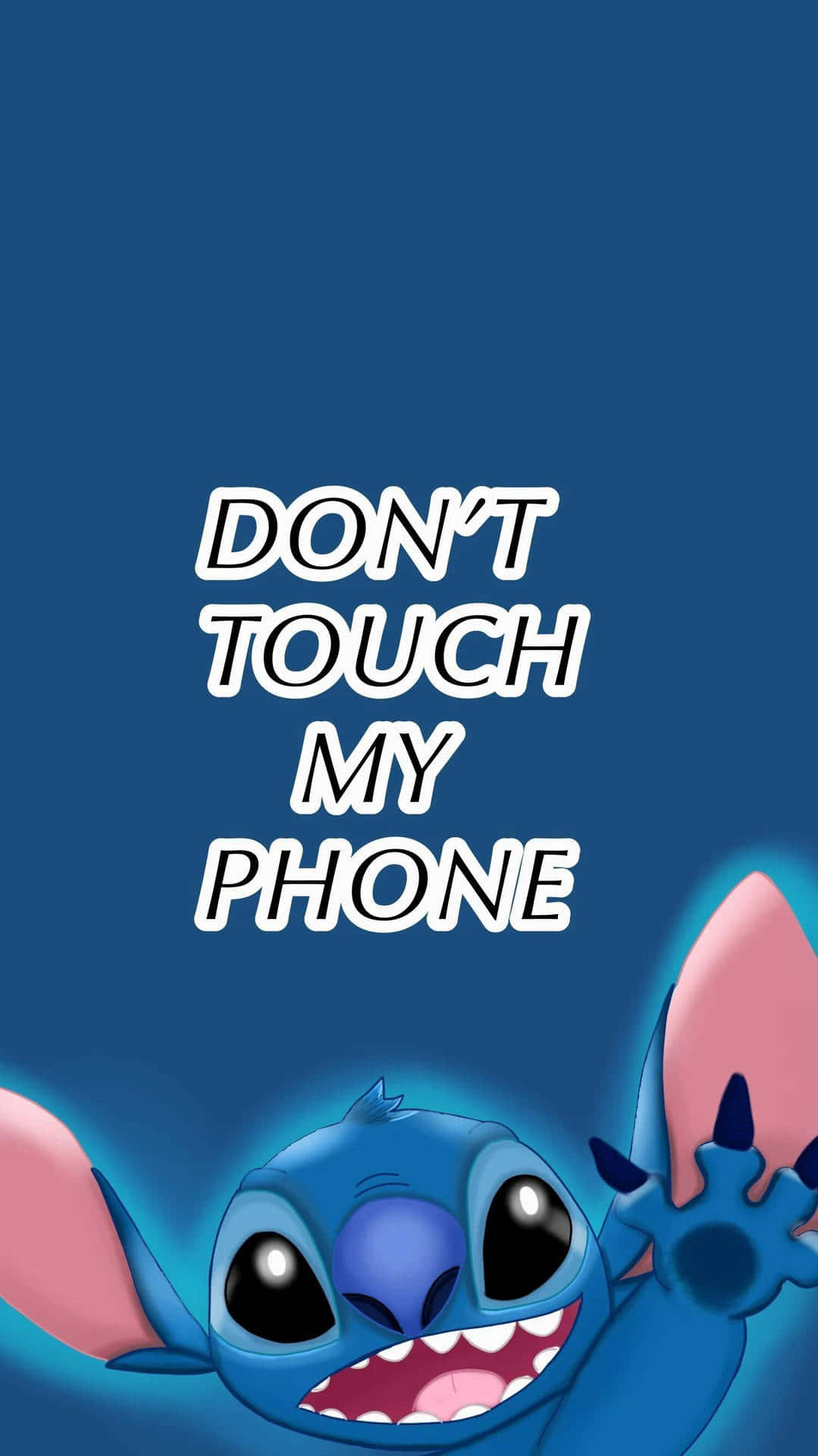 Download Stitch Don't Touch My Phone Wallpaper Wallpaper | Wallpapers.com