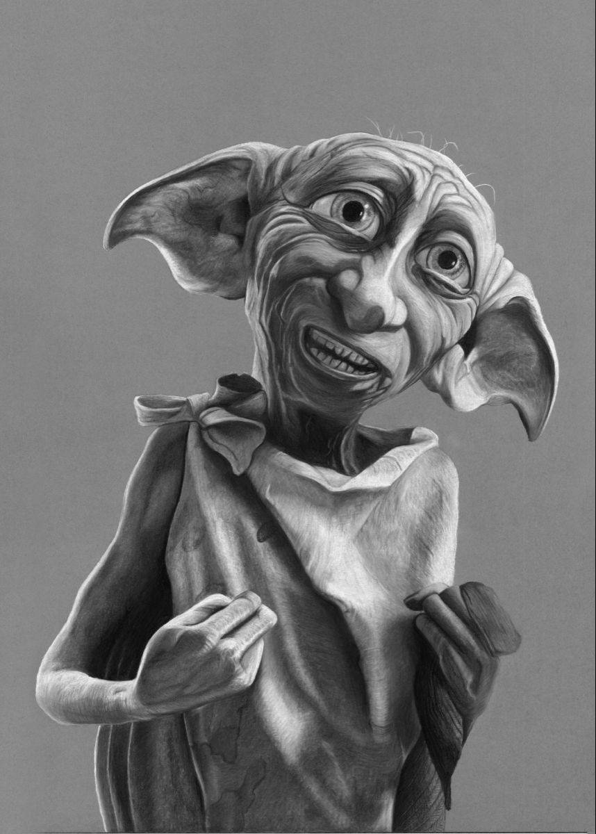 Dobby Realistic Drawing Wallpaper
