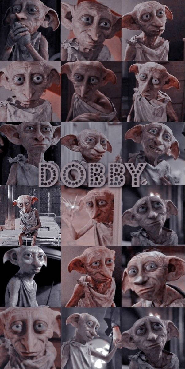 Dobby Elf Harry Potter Collage Væg Tapet Wallpaper