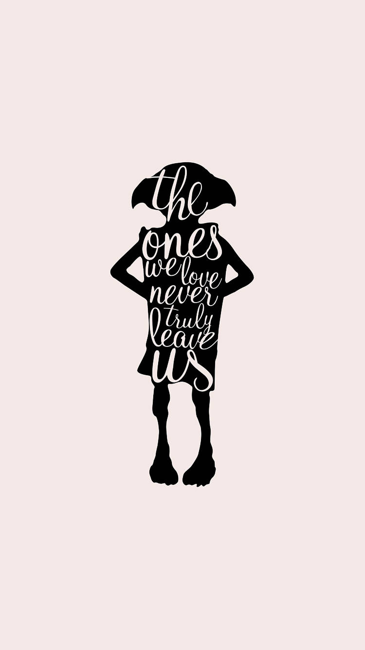 Dobby The Elf Silhouette Quote Art Wallpaper