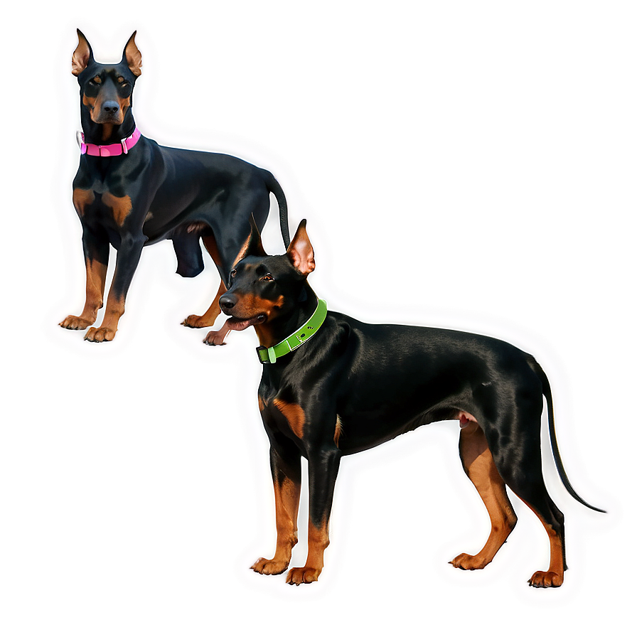 Doberman And Cat Png Msj PNG