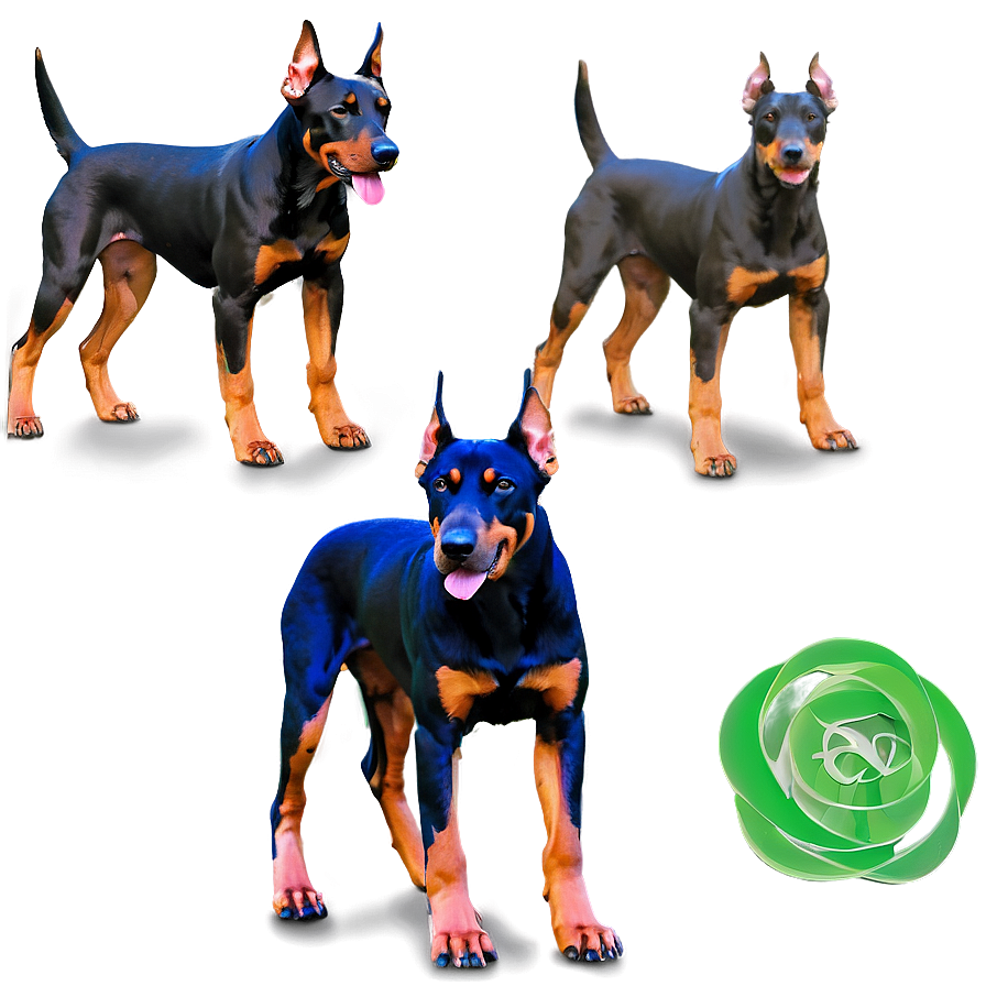 Doberman And Puppy Png 06252024 PNG