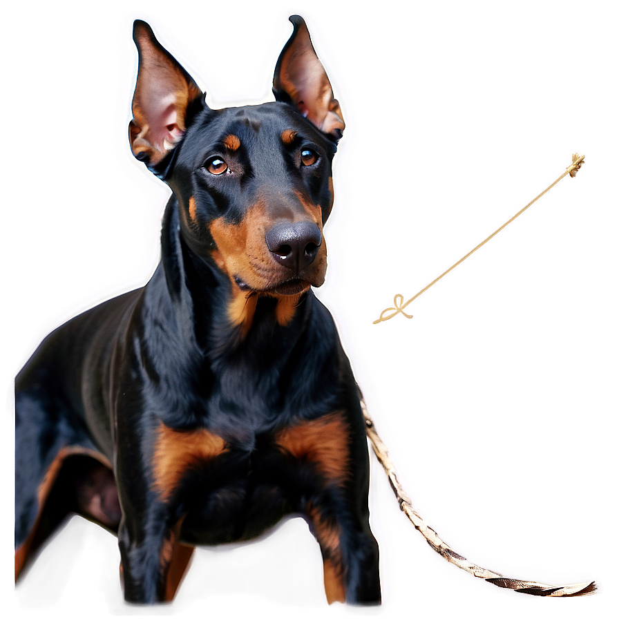 Download Doberman With Bow Png 06252024 | Wallpapers.com