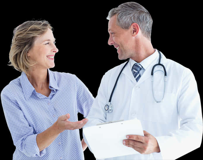Doctor Consulting Happy Patient PNG