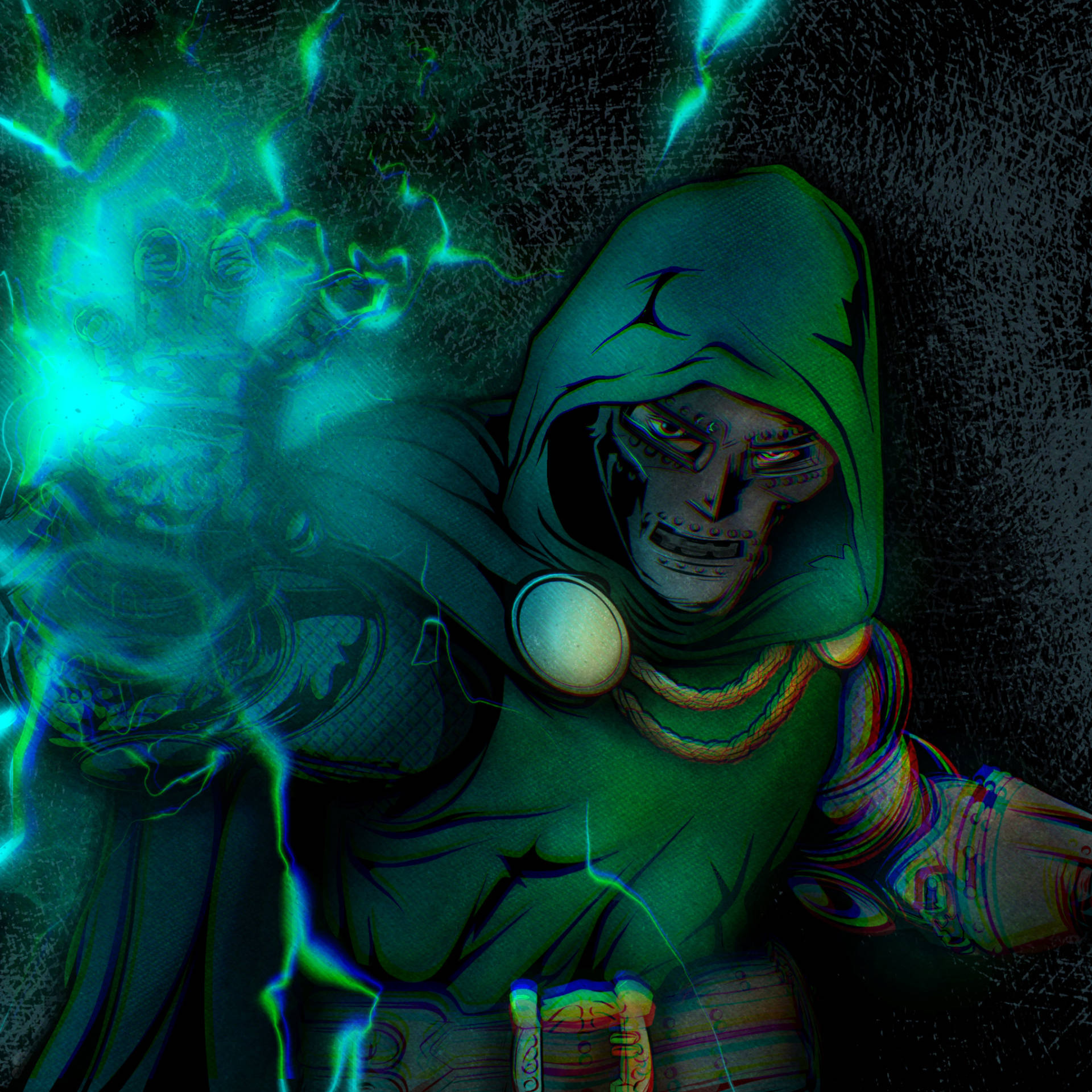 Doctor Doom Glowing Green Flash Wallpaper