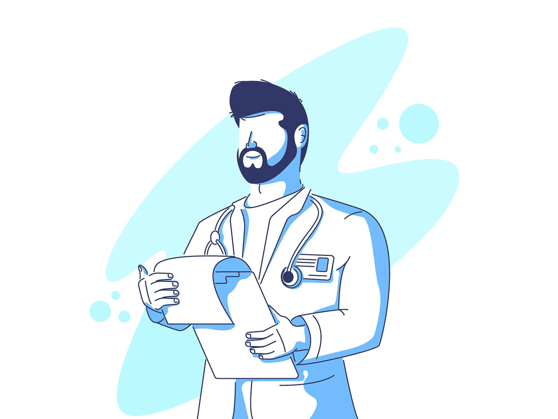 Doctor Holding A Clipboard Wallpaper