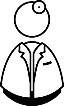 Doctor Icon Simple Blackand White PNG