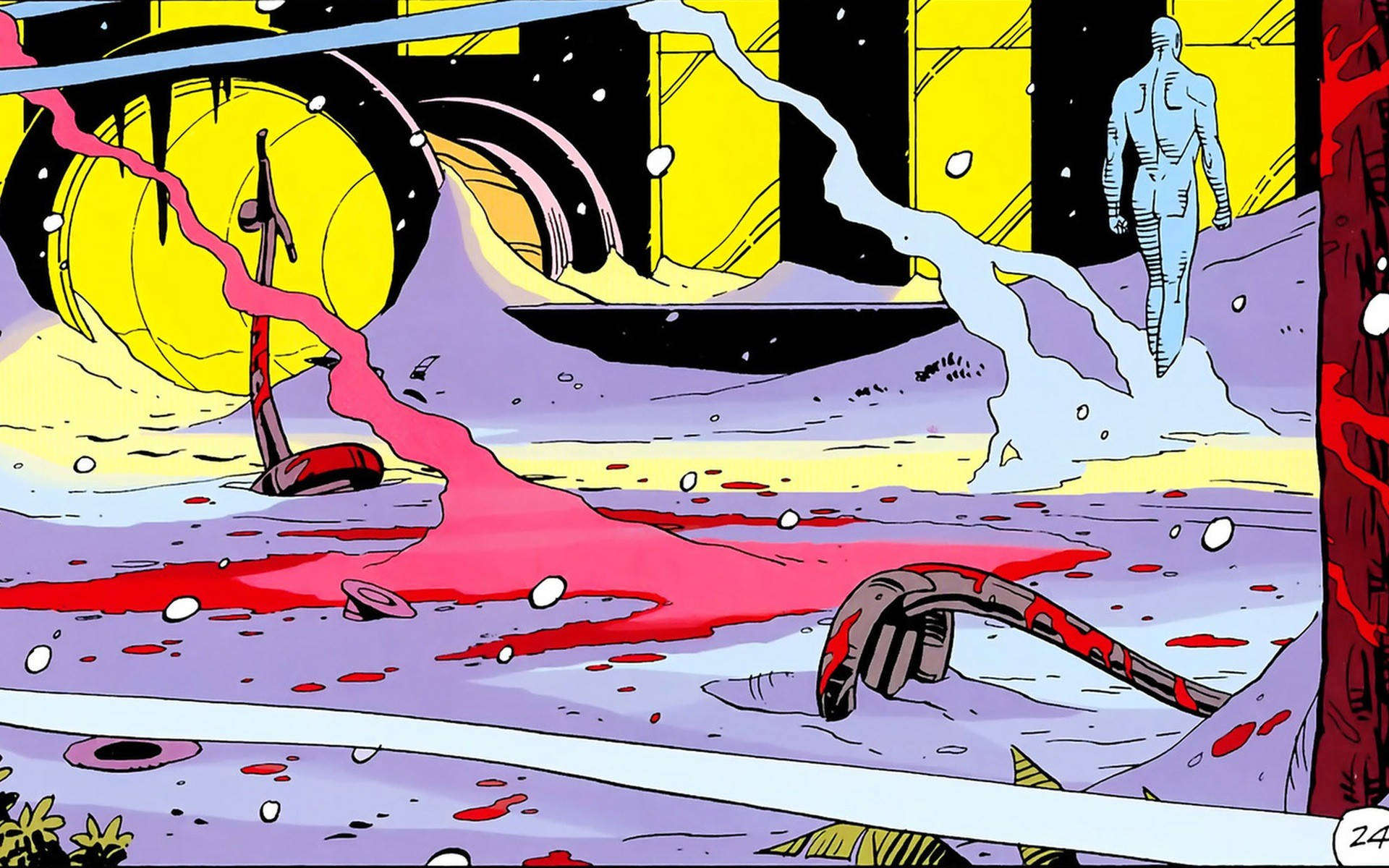 Doutormanhattan Watchmen 1986 Comics. Papel de Parede