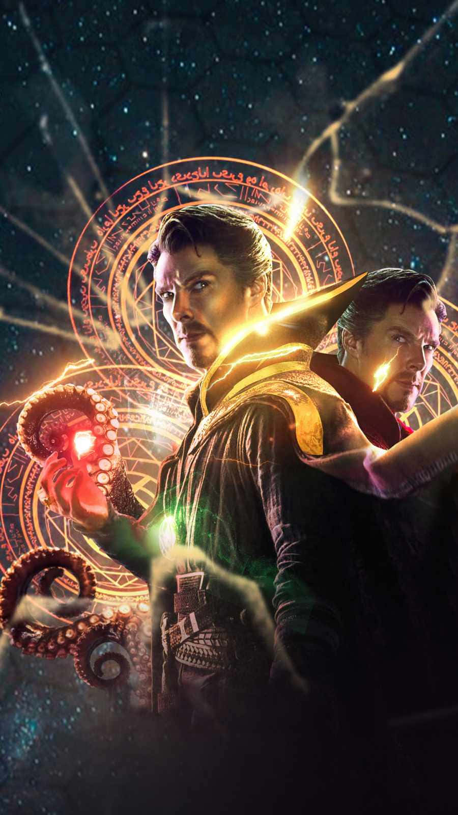 "Unlock the secrets of the universe with Doctor Strange's iPhone!" Wallpaper