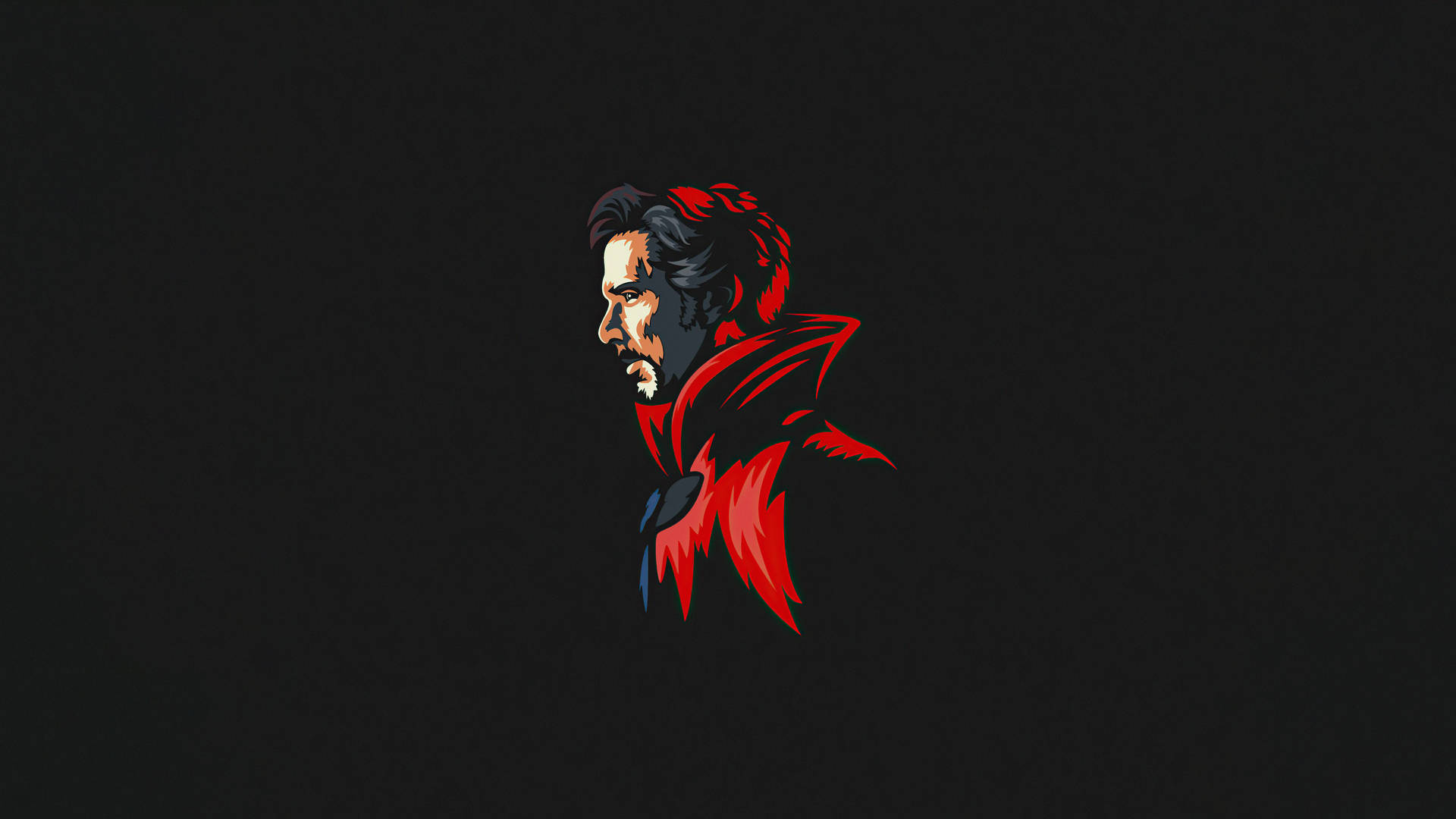 Doctor Strange Minimalist Side Profile Wallpaper