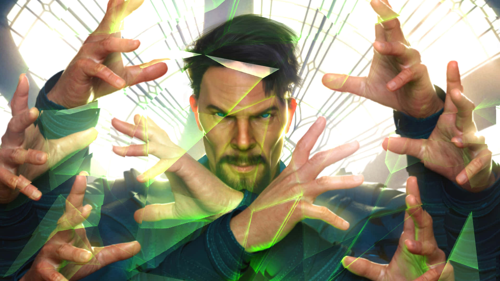 Doctor Strange navigating the Multiverse of Madness Wallpaper