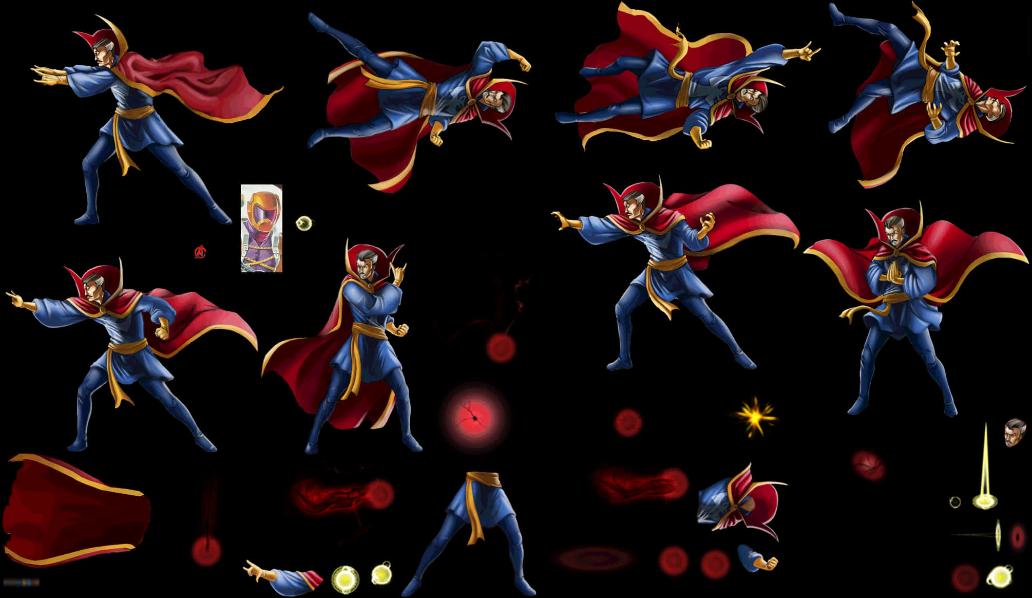 Doctor Strange Sprite Sheet PNG