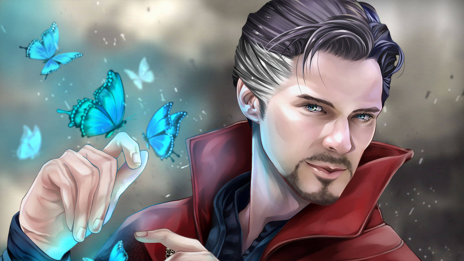 Doctor Strange Superhero Butterflies Background
