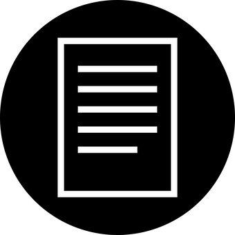 Document Icon Black Background PNG