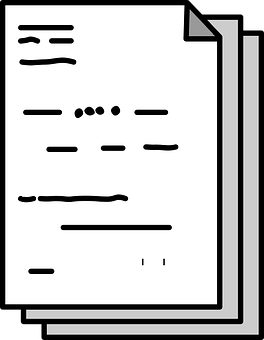 Document Icon Blackand White PNG