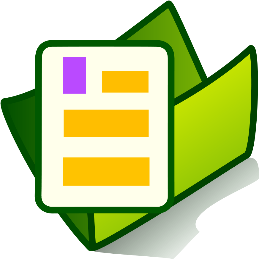 Document Icon Green Background PNG