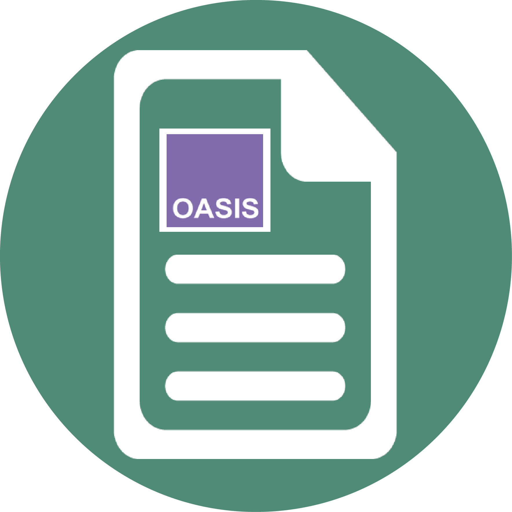 Document Icon O A S I S Logo PNG