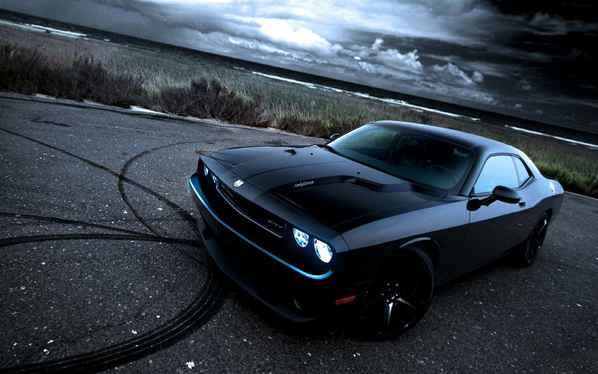 Conquer Pavement in Your Dodge Challenger Wallpaper