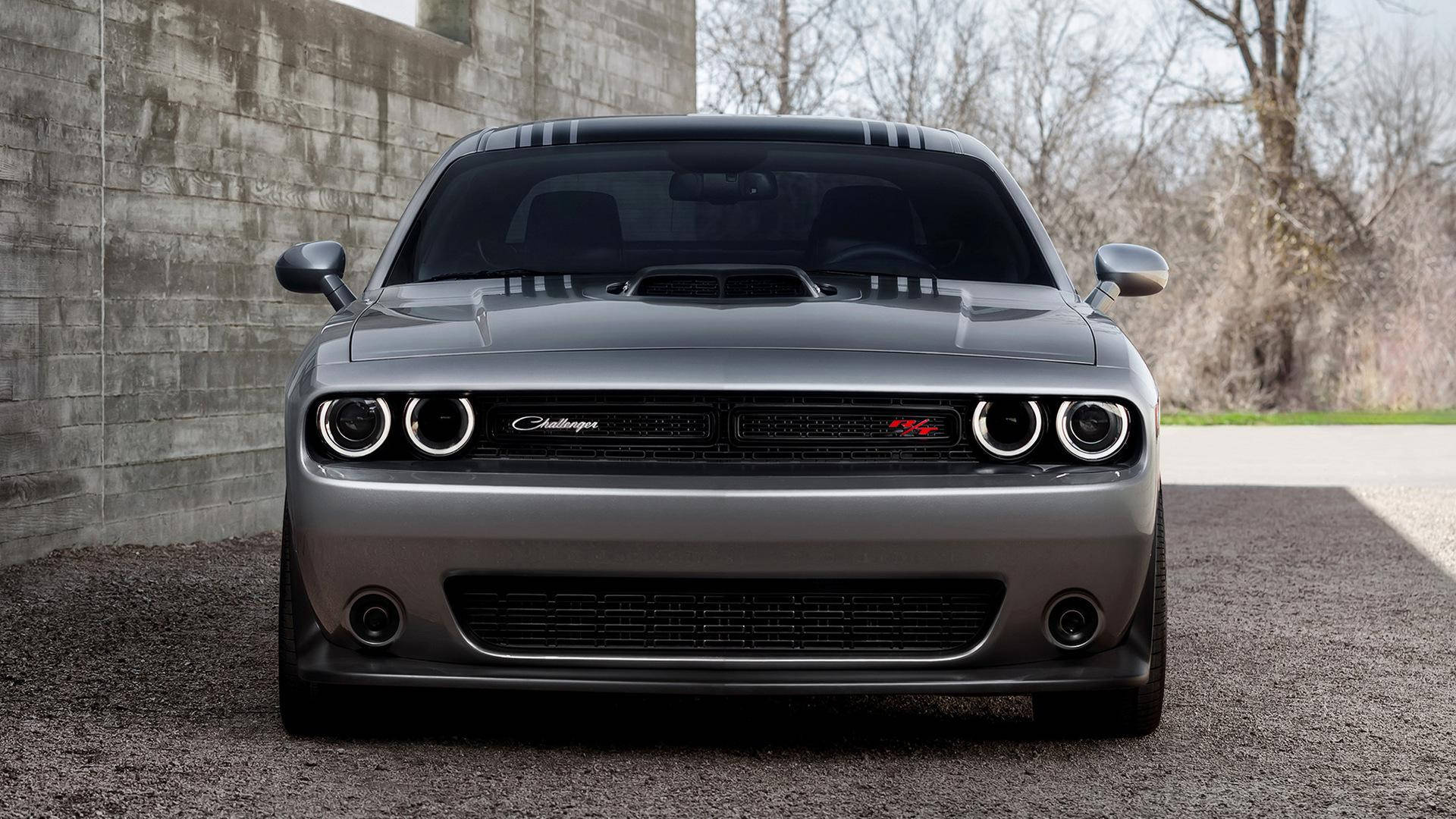 Dodge Challenger In Silver Paint Wallpaper