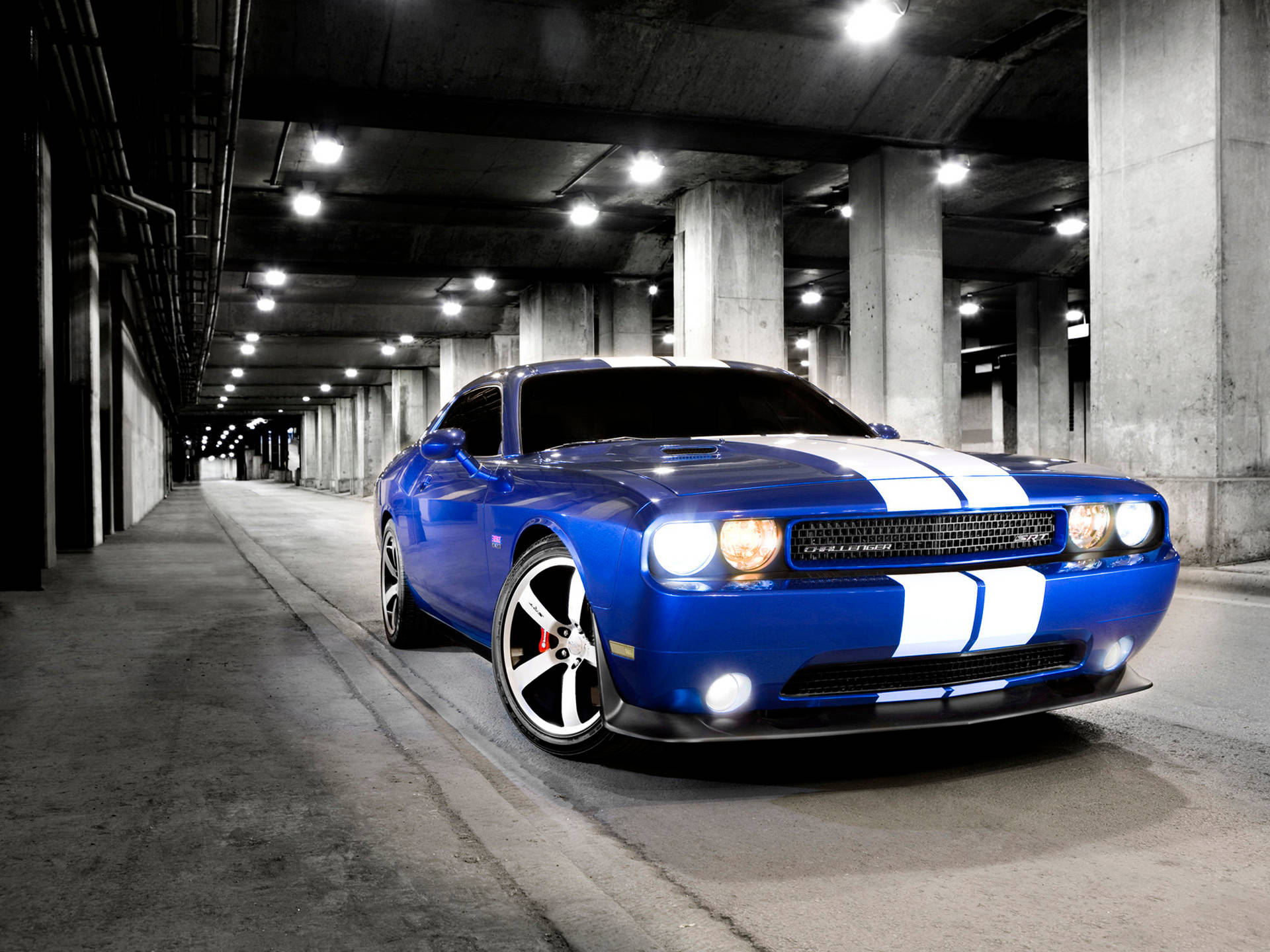 Dodge Challenger Srt 8 Jazz Blue. Wallpaper