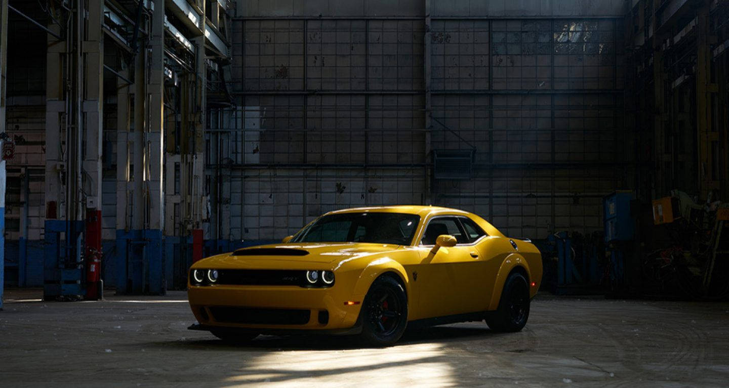 Dodge Challenger With Yellow Body Wallpaper