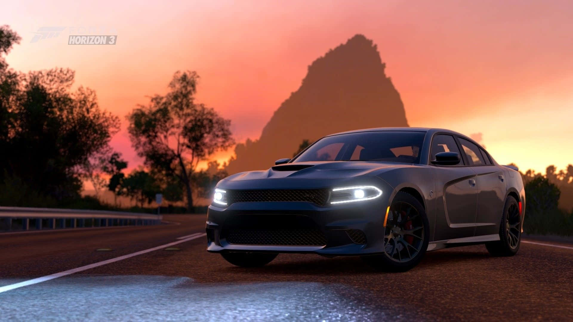 Caption: Stunning Dodge Charger in Action Wallpaper