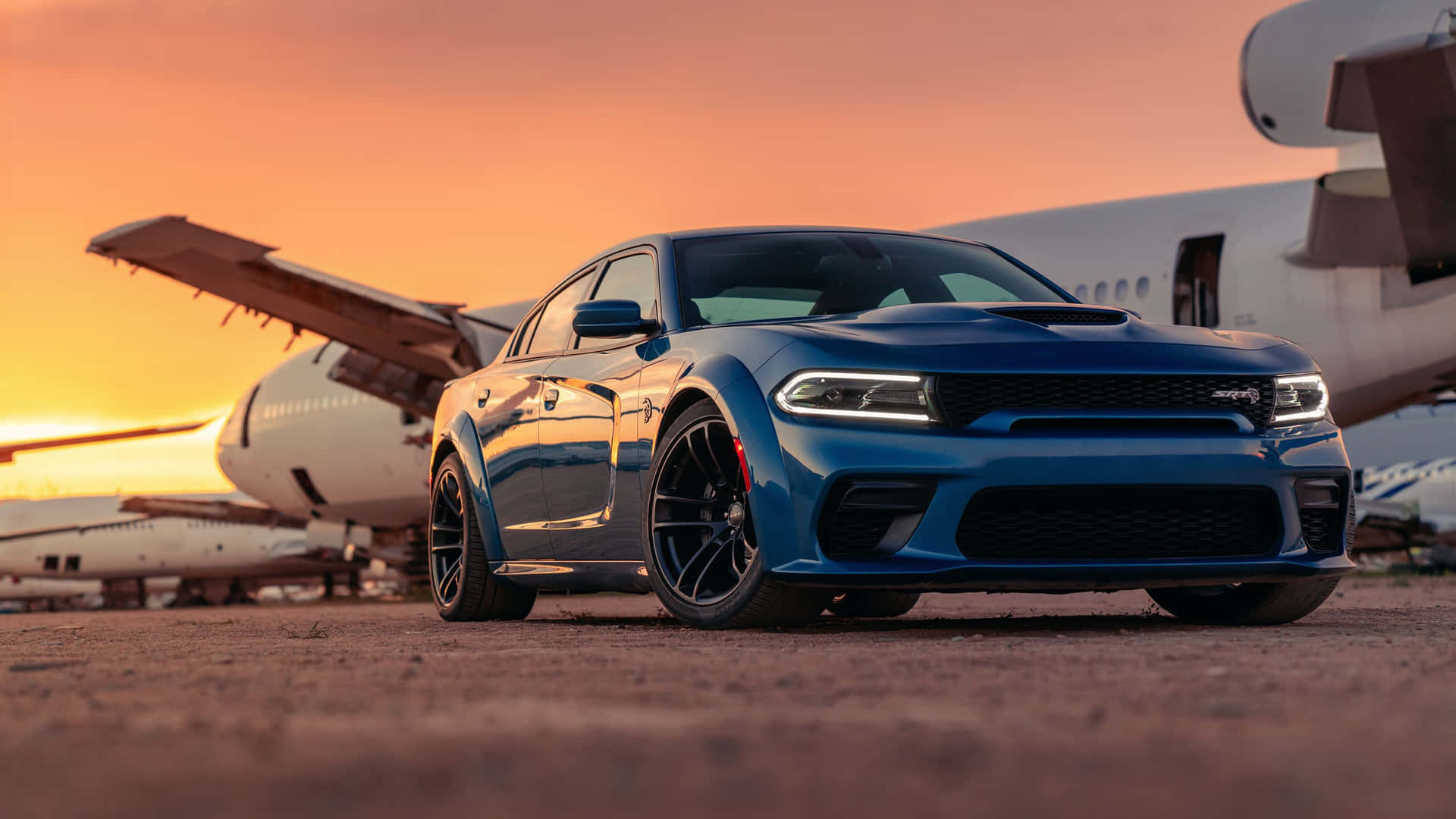 Caption: Thrilling Ride with Dodge Charger Wallpaper
