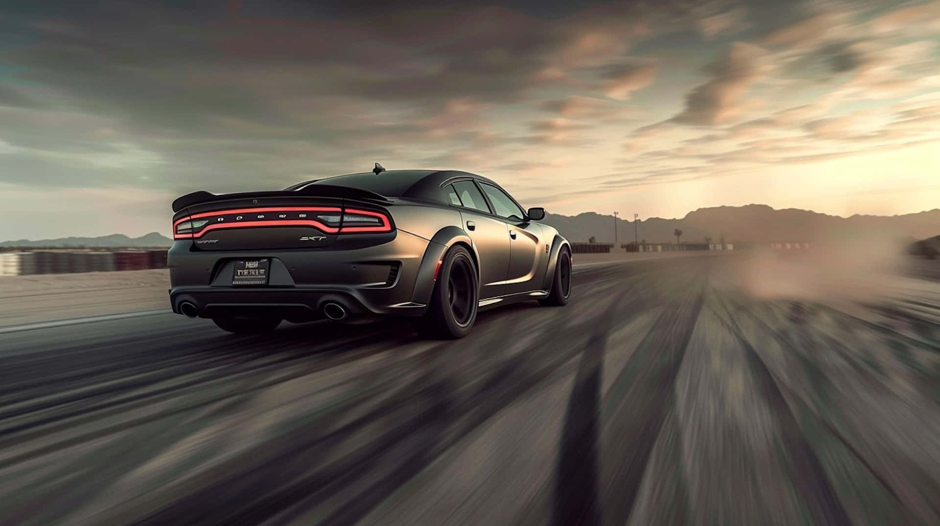 Dodge Charger Hellcat Speedingon Track.jpg Wallpaper