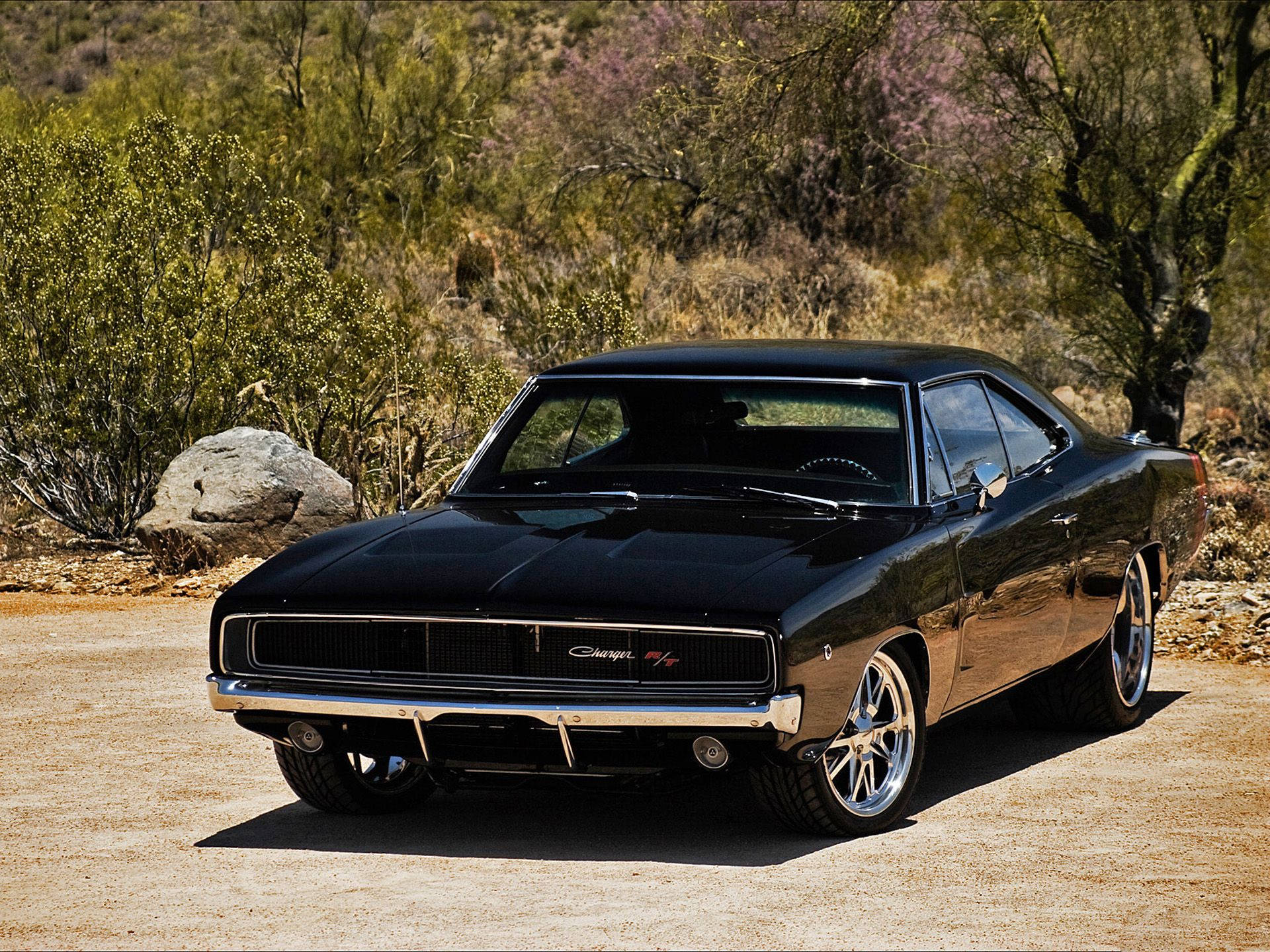 Caption: Majestic Dodge Charger R/T - The Iconic Muscle Car Wallpaper