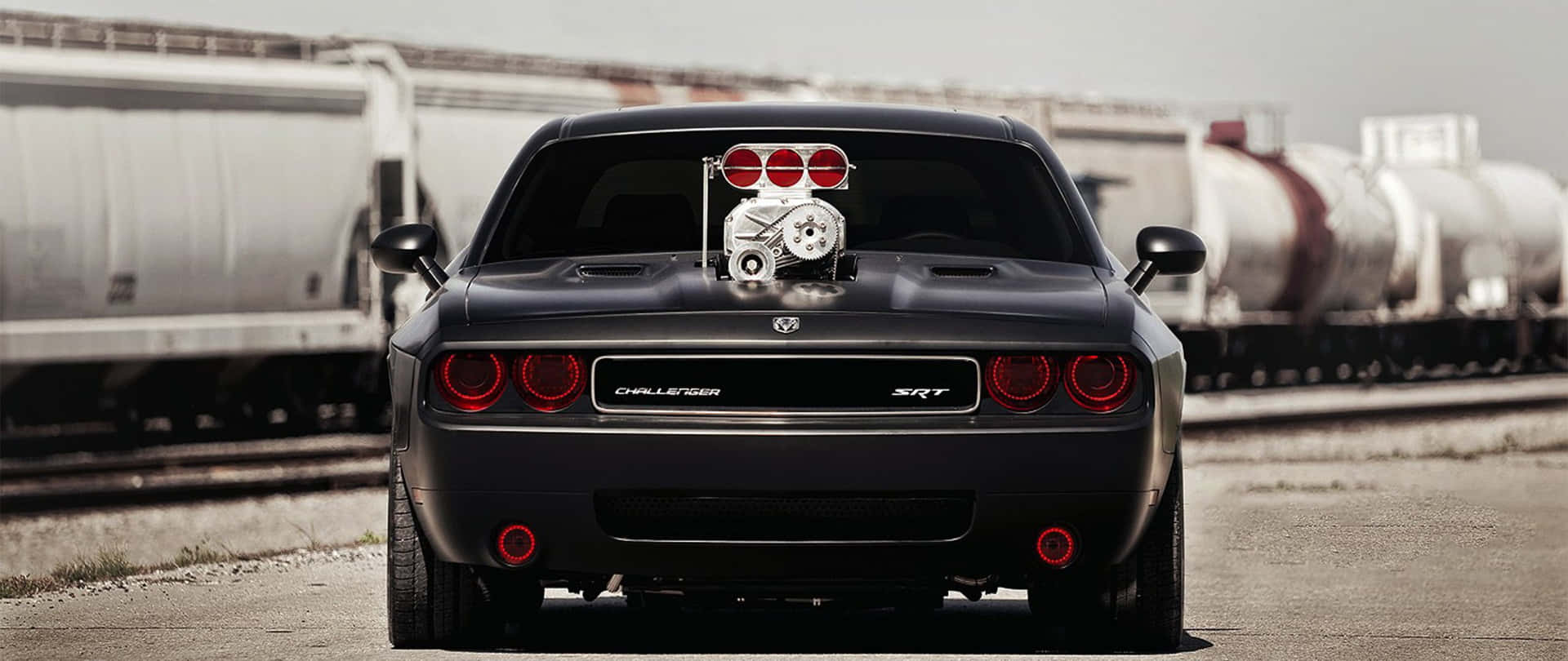 "Dominate the road with Dodge's Hellcat" Wallpaper